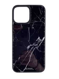 Чехол для iPhone 13 Pro Max WK Design, мрамор, черный