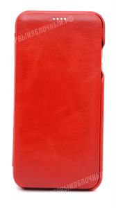 Чехол для iPhone Xs Max IcareR, книжка, кожаный, красный (SL)