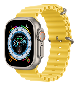 Умные часы Watch Ultra 49mm Titanium Case with Yellow Ocean Band, Желтый (MQFY3)