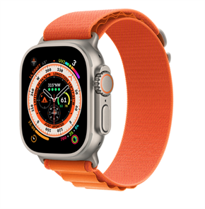 Умные часы Watch Ultra 49mm Titanium Case with Orange Alpine Loop, Оранжевый (MQFY3)