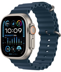 Умные часы Watch Ultra 2 49mm Titanium Case with Blue Ocean Band (MREG3)