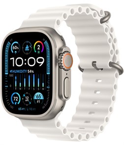Умные часы Watch Ultra 2 49mm Titanium Case with White Ocean Band (MREJ3)