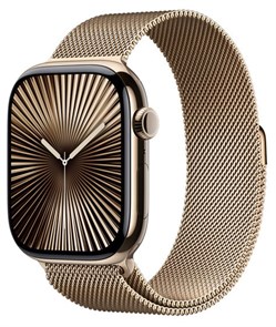 Умные часы Watch S10 46mm Gold Titanium Case with Gold Milanese Loop