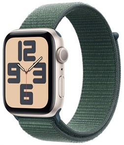 Умные часы Watch SE 2 40mm (2024) Starlight Aluminum Case with Lake Green Sport Loop (MXEH3) MXEH3