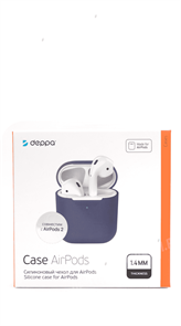 Защитный чехол для AirPods, силиконовый Deppa, синий 47004