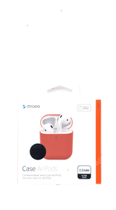 Защитный чехол для AirPods, силиконовый Deppa, персиковый 47040