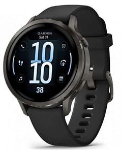 Умные часы Garmin Venu 4 41mm Slate Bezel with Black Silicone Band 010-03013-02
