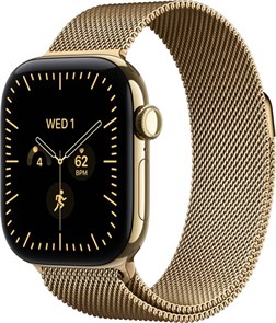 Умные часы Watch S12 46mm GPS + Cellular Radiant Gold Titanium Case with Radiant Gold Milanese Loop S/M (MJGU4) MJGU4
