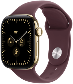 Умные часы Watch S12 42mm GPS + Cellular Radiant Gold Titanium Case with Burgundy Sport Band M/L (MJGK4) MJGK4