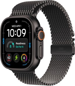 Умные часы Watch Ultra 4 49mm GPS + Cellular Black Titanium Case with Black Titanium Milanese Loop Small (MJAU4) MJAU4