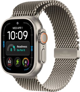 Умные часы Watch Ultra 4 49mm GPS + Cellular Natural Titanium Case with Natural Titanium Milanese Loop Medium (MJA94) MJA94