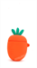 Защитный чехол для AirPods, силиконовый, морковь объёмный с кольцом - фото 10484