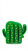 Защитный чехол для AirPods, силиконовый, кактус объёмный с кольцом, зеленый - фото 10577