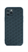 Чехол Kajsa для iPhone 12/12 Pro, силиконовый кожаная вставка, синий - фото 15299