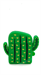 Защитный чехол для AirPods, силиконовый, кактус объёмный с кольцом, зеленый - фото 73329