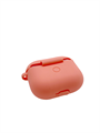 Чехол для AirPods 3 iNeez силиконовый с карабином, персиковый 4665299807267 - фото 80638