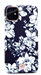Чехол для iPhone 11 пластиковый, Kingxbar, белые цветы, черный (SL) - фото 8318