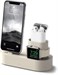 Подставка 3в1 для iPhone, AirPods и Watch силиконовая, Elago, слоновая кость - фото 9834